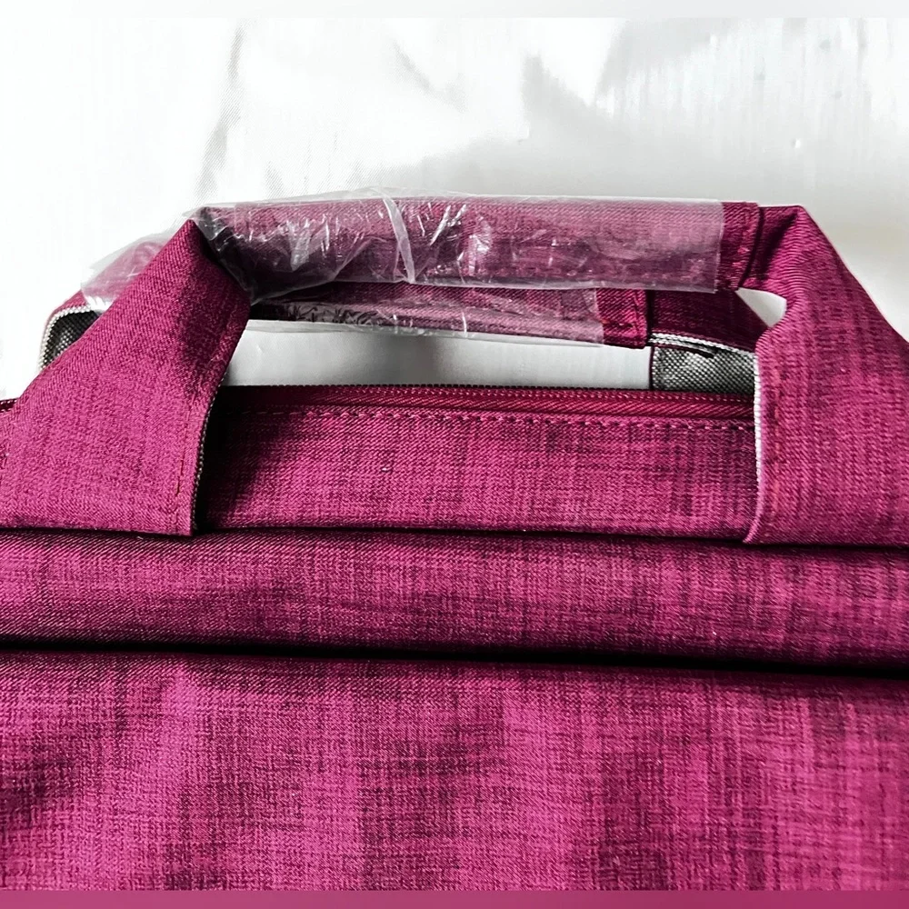 Brinch laptop computer bag messenger briefcase purple magenta padded 15.6